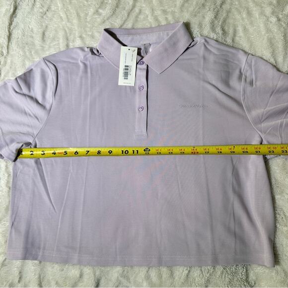 Outdoor Voices Size XXL Lavender Birdie Crop Polo Shirt NWT Yoga Golf Top - Picture 6 of 11